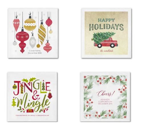 Personalized Holiday Napkins